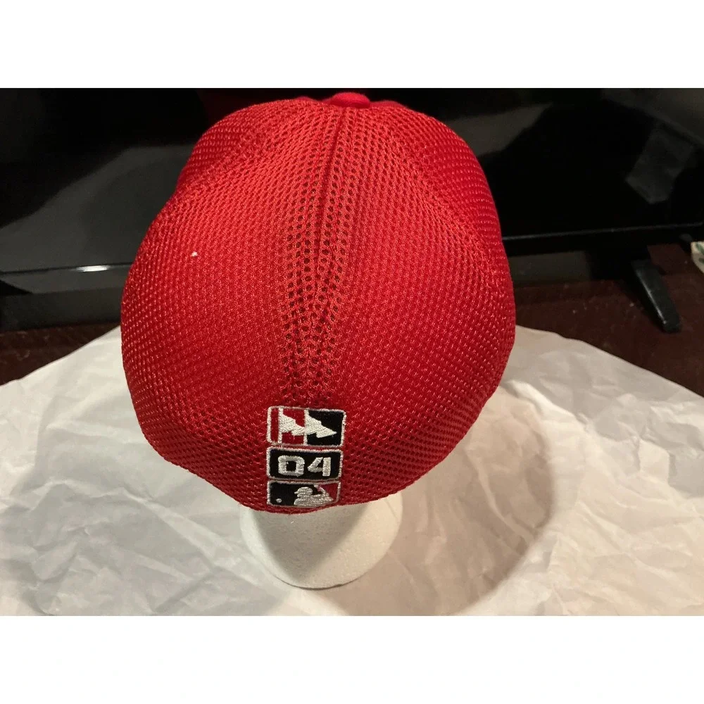 New Era Boston Red Sox 2004 World Series Champions Hat Red Mesh Stretch Fit OSFA